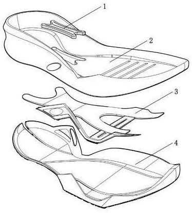 一種具有受力穩定功能的籃球鞋鞋底